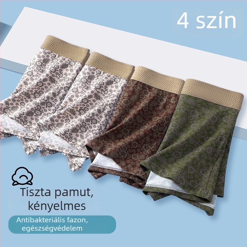 Férfi boxerbrief, lélegző, kötött, fő anyag: pamut, ágyéki bélés: újrahasznosított rost