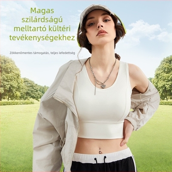 Nylon jóga hátsó top beépített melltartó párnákkal, hálós lélegző anyag, nőknek