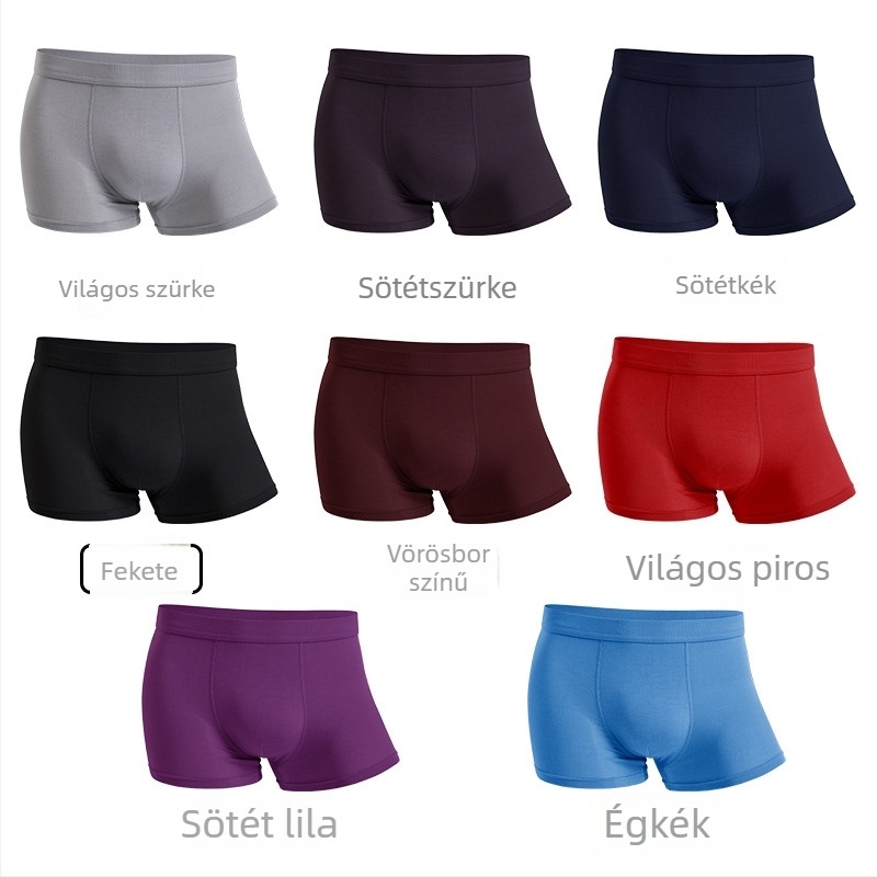 Légáteresztő férfi boxer brief viszkózból, kötött anyagú, seamless, középmagas derekú