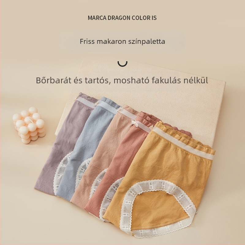 Női pamut alsónemű középmagas derekú, plus méret, puha, lélegző, fenékformázó hatás