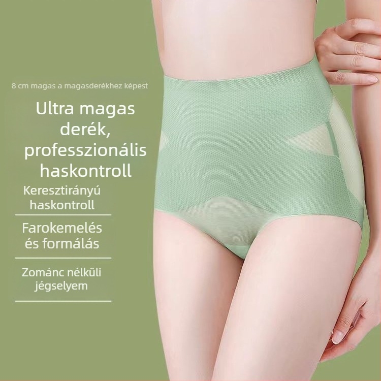 Női magas derekú hasi formázó bugyi, légáteresztő és antibakteriális, fő anyag: nylon 70–80%