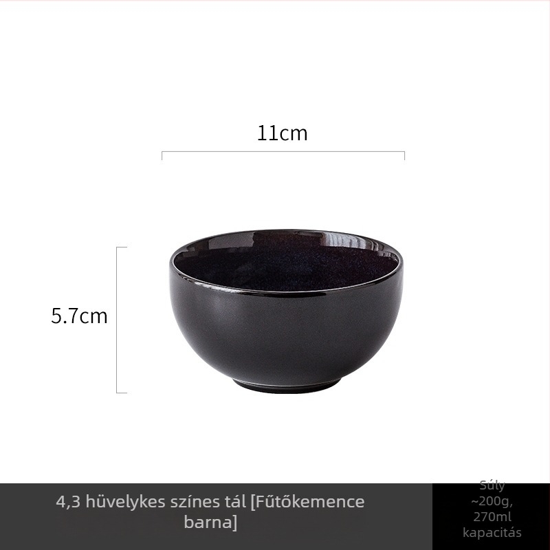 Porcelán kerek tál kemencés mázzal — modern minimalist stílus