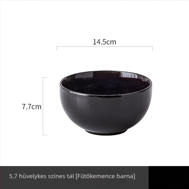 Porcelán kerek tál kemencés mázzal — modern minimalist stílus