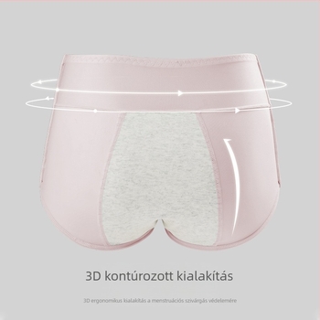 Női menstruációs alsónemű Ice Silk, légáteresztő, magas derekú, fő anyag 83% nylon, pamut bélés a szeméremtájékon, szivárgás elleni védelem