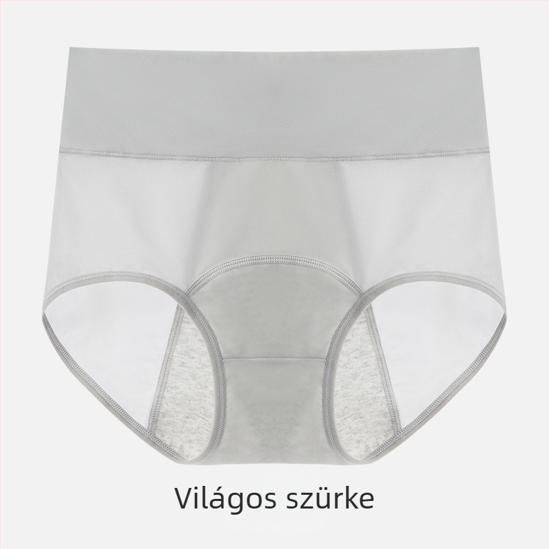 Női menstruációs alsónemű Ice Silk, légáteresztő, magas derekú, fő anyag 83% nylon, pamut bélés a szeméremtájékon, szivárgás elleni védelem