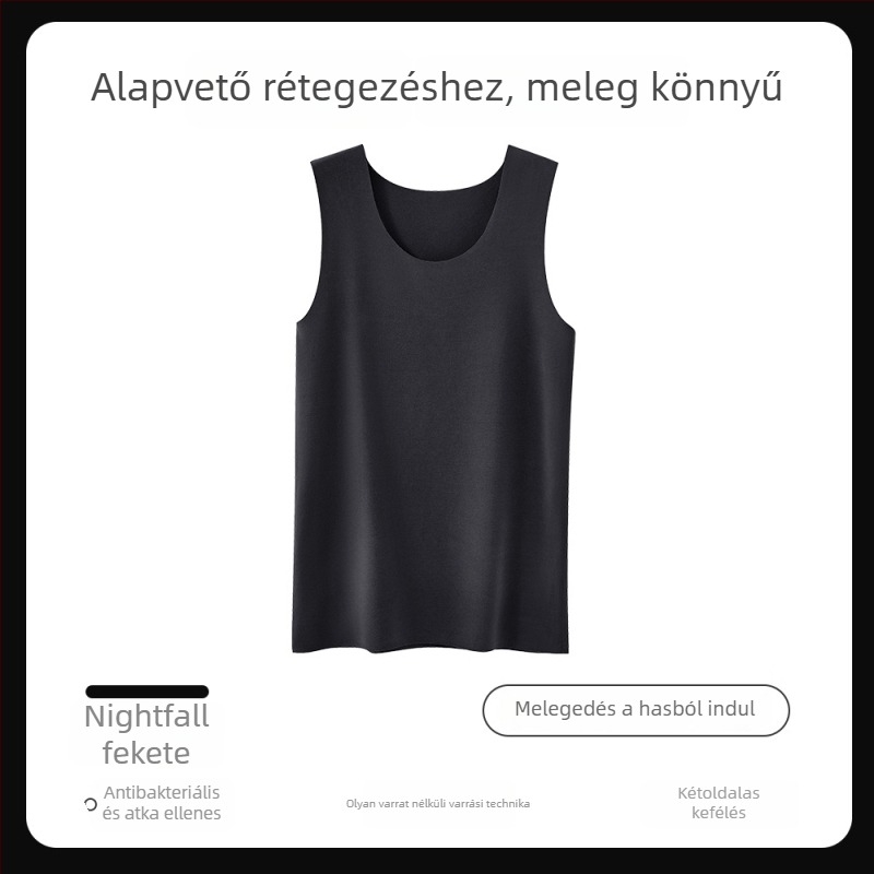 Férfi termikus mellény, akril anyagú fleece béléssel, extrán vastag 301-350 g/m², antibakteriális, melegen tart