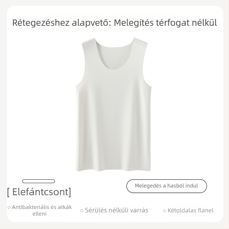 Férfi termikus mellény, akril anyagú fleece béléssel, extrán vastag 301-350 g/m², antibakteriális, melegen tart