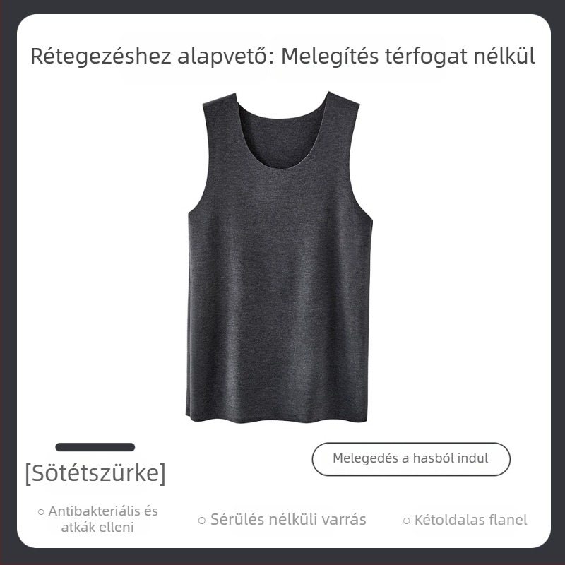 Férfi termikus mellény, akril anyagú fleece béléssel, extrán vastag 301-350 g/m², antibakteriális, melegen tart