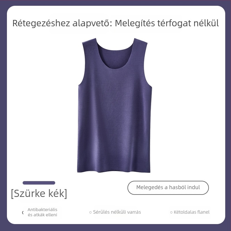 Férfi termikus mellény, akril anyagú fleece béléssel, extrán vastag 301-350 g/m², antibakteriális, melegen tart