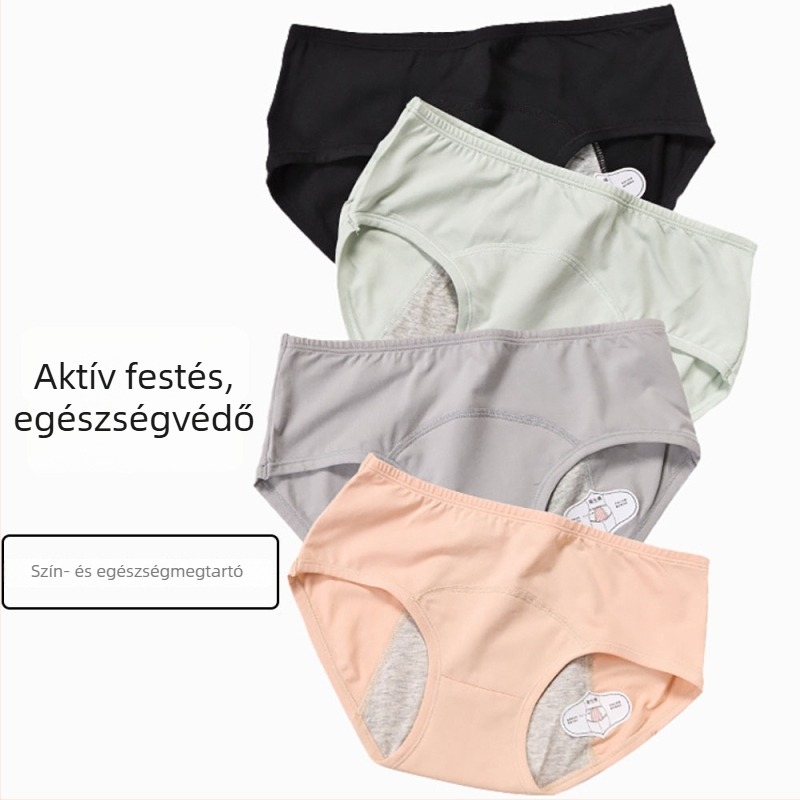 Női antibakteriális pamut alsónemű középmagas derekú, plusz méret, egyszínű, kényelmes kivitel