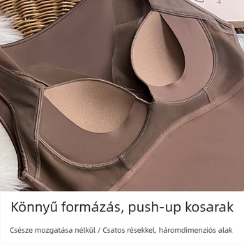 Meleg mellény fűtéssel, karcsúsító hatás, V-nyak, nylon anyag