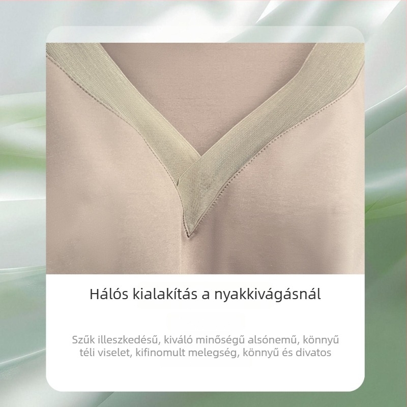 Meleg mellény fűtéssel, karcsúsító hatás, V-nyak, nylon anyag