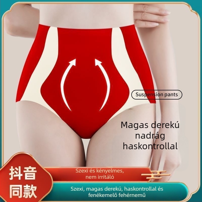 Nyári új alakformáló női alsónemű jégselyem anyagból, magas derék, hasformázás, fenékemelés, légáteresztő, nagy méretek