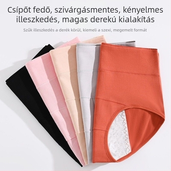 Női pamutból készült, magas derekú menstruációs fehérnemű, szivárgás elleni védelem