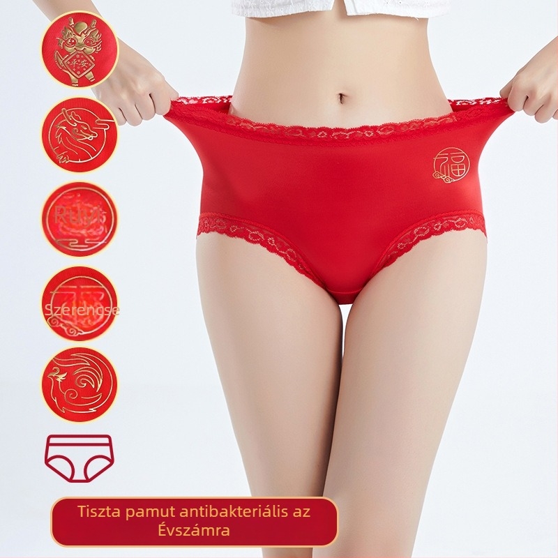 Női nylon kötött alsónemű, nylon béléssel, középmagas derekú, antibakteriális, lélegző, gyorsan száradó