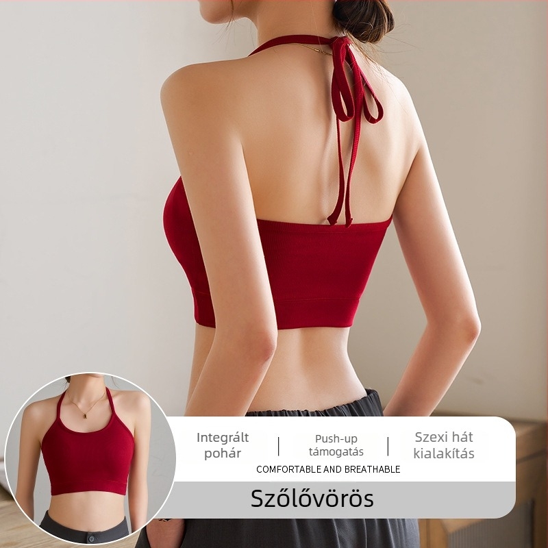 Halter nyakú kamiszol belső melltartó párnával, karcsú fazon, viszkóz rost, 2025 tavasz, felnőtt nők számára (Karcsú fazon; Viszkóz rost; 2025 tavasz; Felnőtt nők)