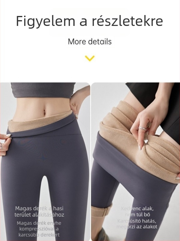 Női jóga nadrág, nylon-spandex keverék (70–80% nylon), extra vastag és meleg, nagy rugalmasság