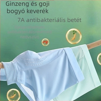 Férfi nyári Ice Silk boxer briefs, vékony szabás, 7A ginzeng gusset, lélegző, varrás nélküli