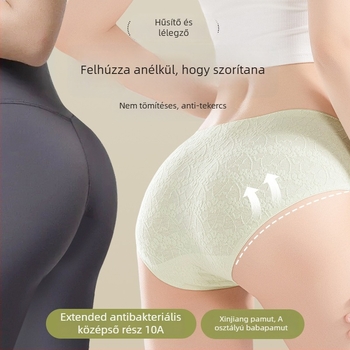 Pamut antibakteriális kismama alsónemű hosszított ágyékkal, légáteresztő, belső rész 100% pamut, termékkód 6893, minden szezonhoz