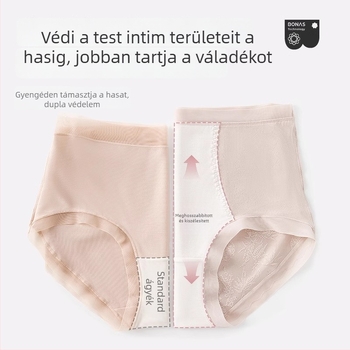 Bonas női fehérnemű, relief mintás, csipkés, antibakteriális, lélegző Jacquard nylonból, ágyéki részén selymes bélés, nagy méret