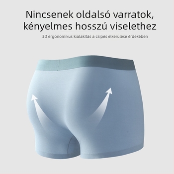 Férfi modal boxernadrág mulberry selyemmel bélelt, lélegző és antibakteriális, középső derekú, egyszínű