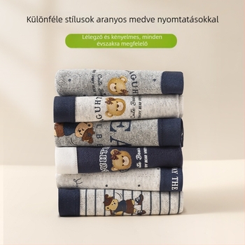 Női középmagas boxeralsó 100% pamutból, antibakteriális, lélegző, kötött anyagból