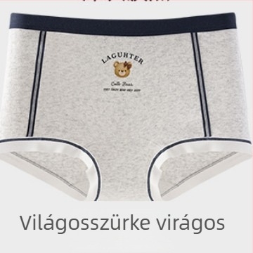Női középmagas boxeralsó 100% pamutból, antibakteriális, lélegző, kötött anyagból