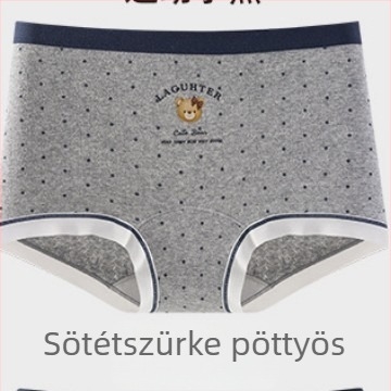 Női középmagas boxeralsó 100% pamutból, antibakteriális, lélegző, kötött anyagból