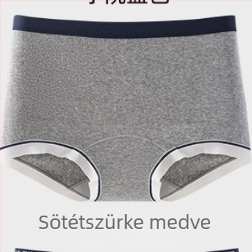 Női középmagas boxeralsó 100% pamutból, antibakteriális, lélegző, kötött anyagból