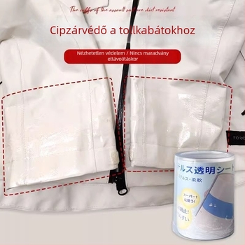 Átlátszó, egyszer használatos, anti-szennyező védőcsík az ing gallérjára és az ujjakra