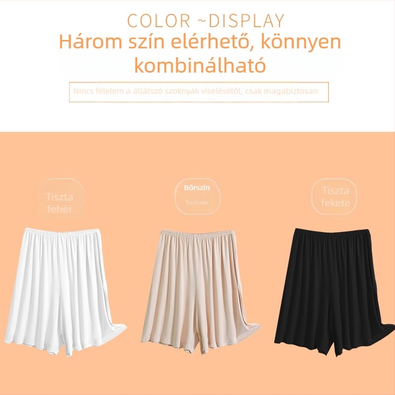 Modal anyagú átlátszatlan női alsó rövidnadrág, bélelt culotte-stílusú, könnyű belső réteggel