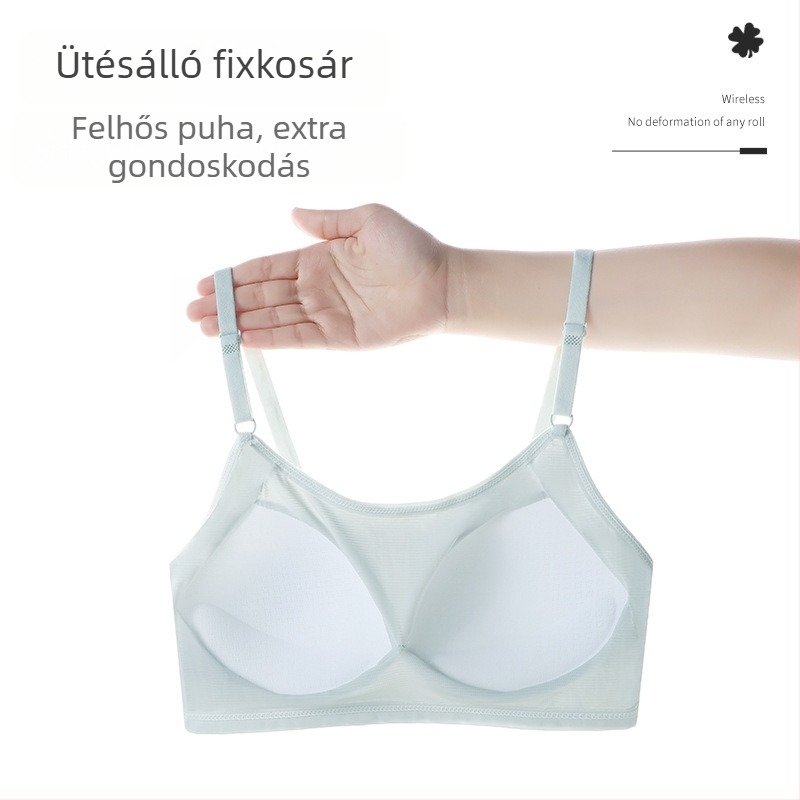 Pubertáskorú lányoknak szánt fehérnemű, teljes kosár, vékony formázó kosár, nylon lélegző, tubus felső fix kettős vállpánttal
