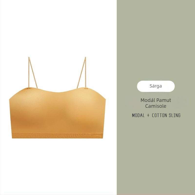 Női nyári vékony camisole melltartó beépített csőtopmal a dekoltázs védelméért