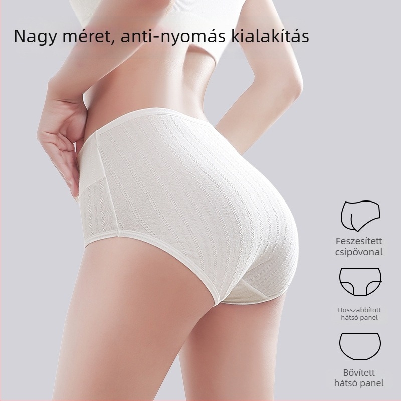 Női magas derekú pamut alsónemű, lélegző, egyszínű mintázat, fő anyag 95–100% pamut, ágyéktáji bélés >95% pamut