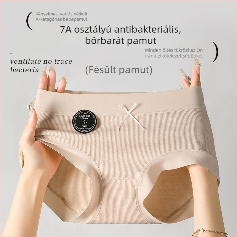 60-count sűrített pamut női alsónemű antibakteriális ágyékrésszel, kényelmes érzet, magas elasztikusság, plusz méret