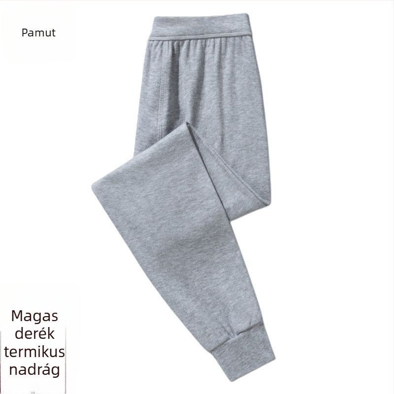 Férfi 100% pamut melegítő nadrág, magas derekú, 3/4 hossz, légáteresztő, szélálló