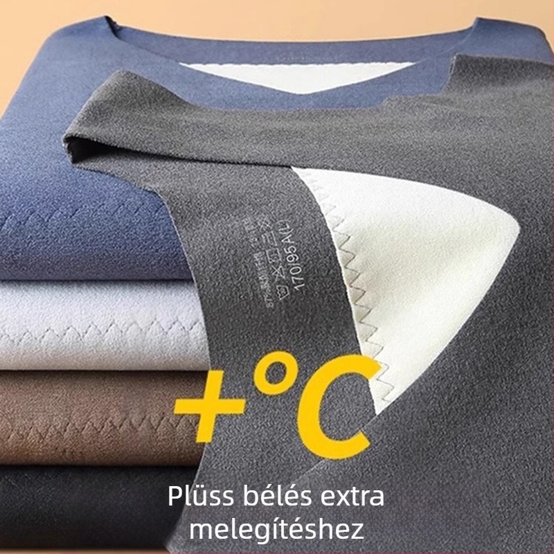 Polár béléses termikus mellény, varrás nélküli, dupla rétegű, poliészter