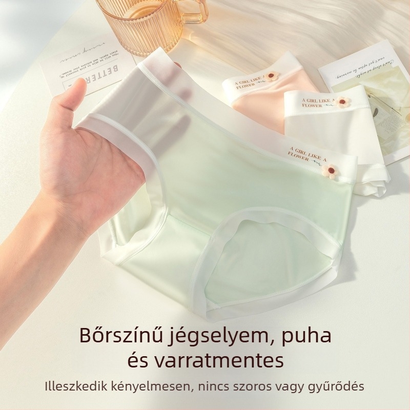 Női háromszög alakú bugyi, nylon fő anyag, pamut belső, középmagas derekú, patchwork szövés