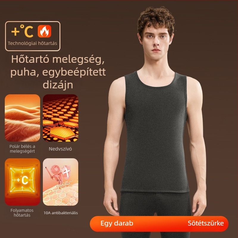 Woodpecker férfi melegítő mellény fleece-béléssel, vastag, őszi-téli