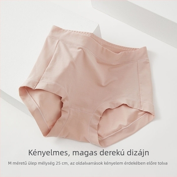Női hosszú szálú pamut alsónemű, légáteresztő, antibakteriális, magas derékú, csípő-hosszan illeszkedő fazon, plusz méret.
