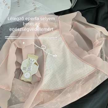 Női fehérnemű, könnyű hálós jacquard csipkés, magas derekú haskontrollal, plusz méret, virágmintás, lélegző, gyorsan száradó, Mulberry selyem bélésű