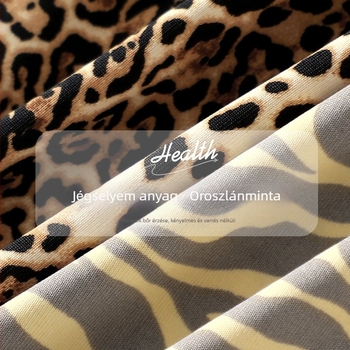 Női leopard mintás magas derekú bugyi, lélegző; Fő anyag: Nylon (Ice Silk); Alsó alátét: Modal; Szálvastagság: 61-70D