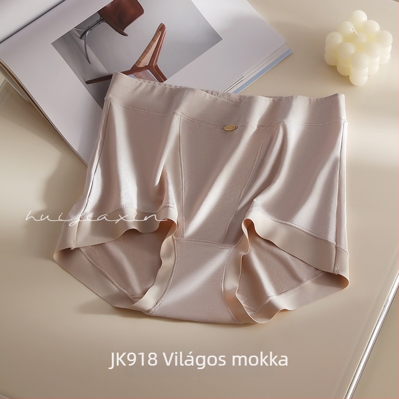 Magas derékú 80S Modal női fehérnemű, nyom nélküli, nagy méret, kiterjesztett ágyéktáj, Mulberry selyem, 7A antibakteriális