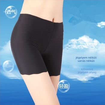Új Ice Silk seamless biztonsági rövidnadrág nőknek hullámos éllel, átlátszatlan, plusz méret