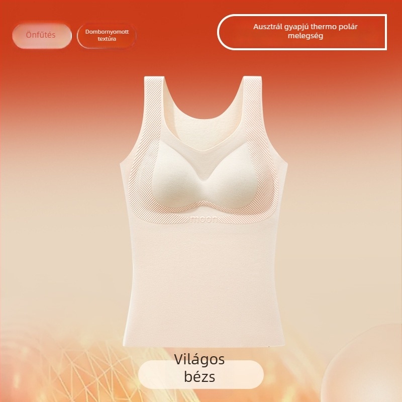 2561 Női termikus felső melltartóbetéttel és beépített kosarakkal, alapozóval, melltartó nélkül