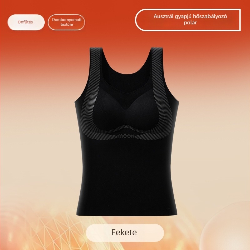 2561 Női termikus felső melltartóbetéttel és beépített kosarakkal, alapozóval, melltartó nélkül
