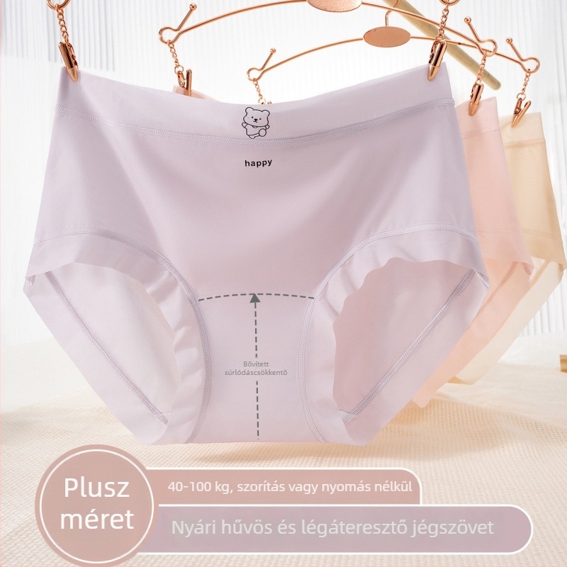Női nylon alsónemű, lélegző 100% pamut aljzat, meghosszabbított szeméremtájon, antibakteriális zóna, összeillesztett szövet
