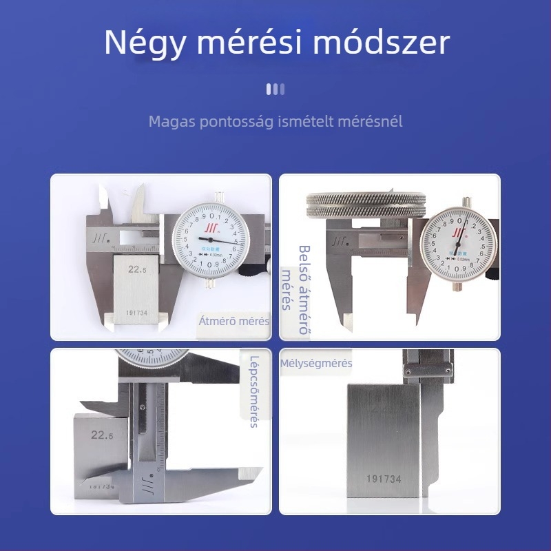Vernier tolmér rozsdamentes acélból, mérőskálával, magas pontosság — Sichuan Márka