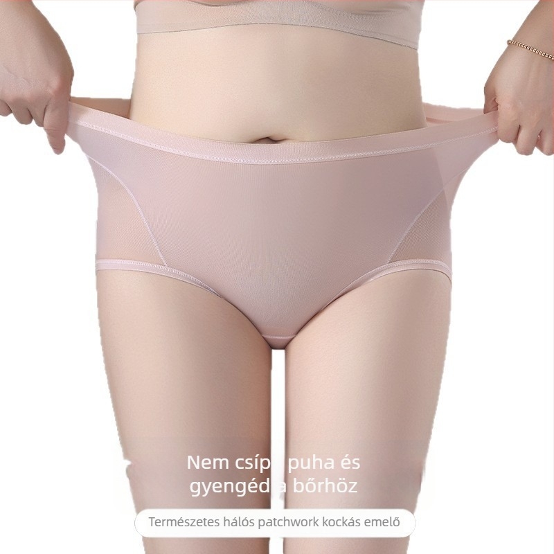 Női magas derekú alsónemű ice silk anyagból, légáteresztő, gyorsan száradó, láthatatlan a ruhák alatt, nagy méret