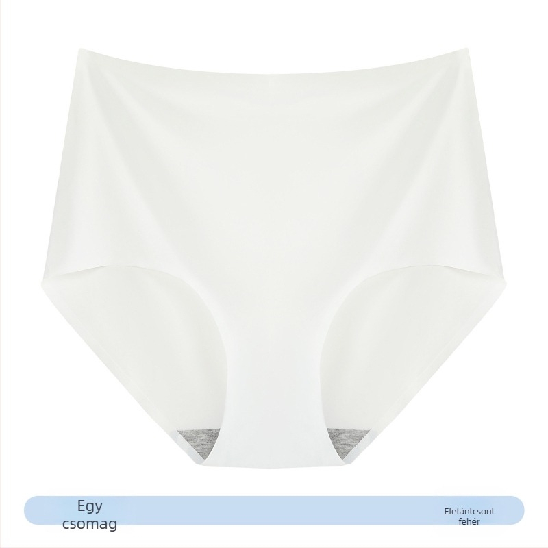 Női alsónemű ice silk anyagból, magas derék, egyszínű mintázat, fő anyag nylon 80–90%, csípő résznél pamut bélés